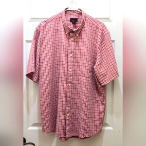 Cezani / Men's Plaid Short Sleeve Button Down Shirt / Size XL